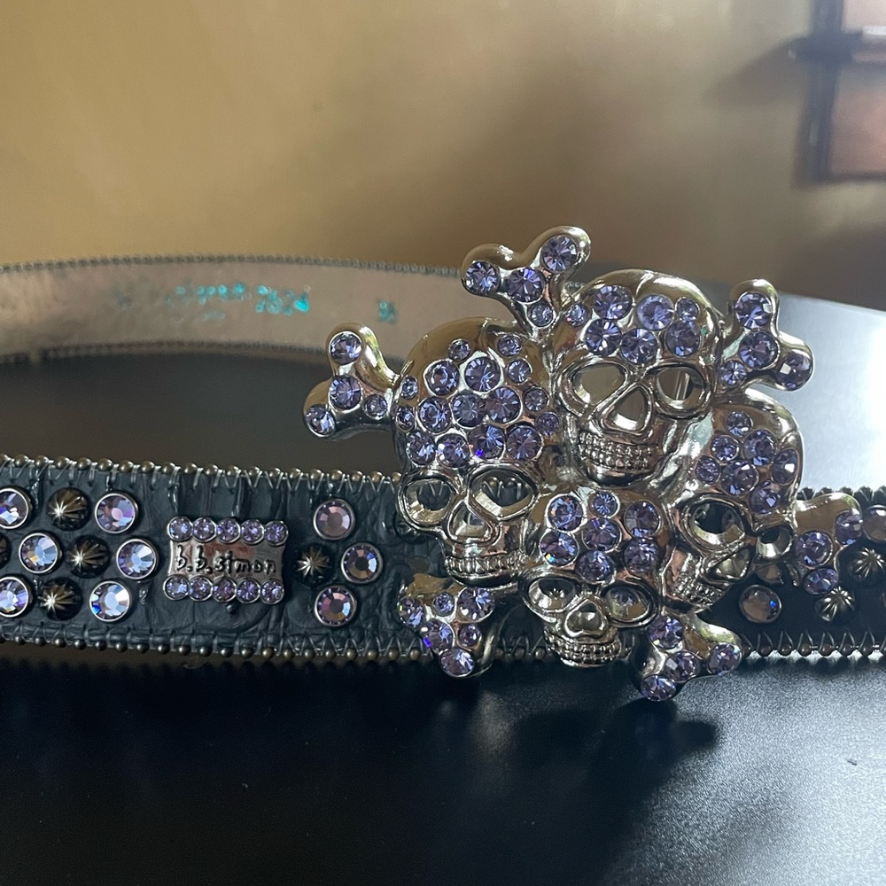 B.B. Simon Skull Designer Belt